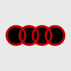 Two-tone Audi logo decal