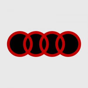 Sticker logo Audi bicolore