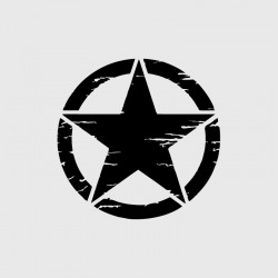 Grunge star decal for Jeep