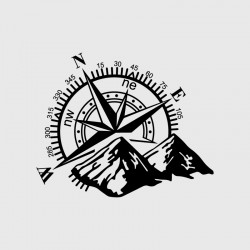 Mountain Compass Decal for Motorhome