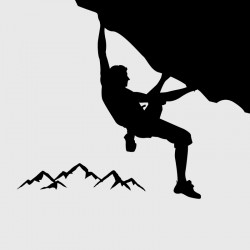 Mountain climber decal for Motorhome