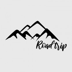 Sticker montagne Road Trip pour Camping car