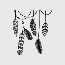 Boho feather decal for Camping car