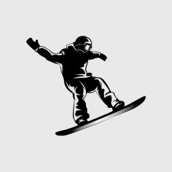 Sticker snowboard pour Camping car