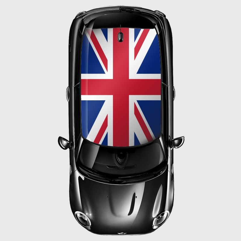 Stickers adhésif du drapeau anglais pour le Toit de votre Mini