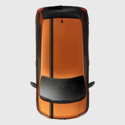 Single strip kit and edging for the roof, hood and trunk of Renault Twingo 3
