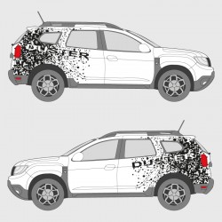 Sticker déco voiture éclaboussure latéral de Dacia Duster