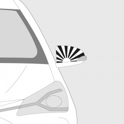Sticker soleil levant pour rétroviseurs de Toyota Yaris