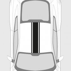 Sticker voiture bande simple fine et liseré double pour toit de Ford Mustang