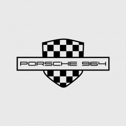 Sticker blason damier Porsche 964