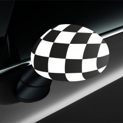 Checkered decals for Mini's mirrors