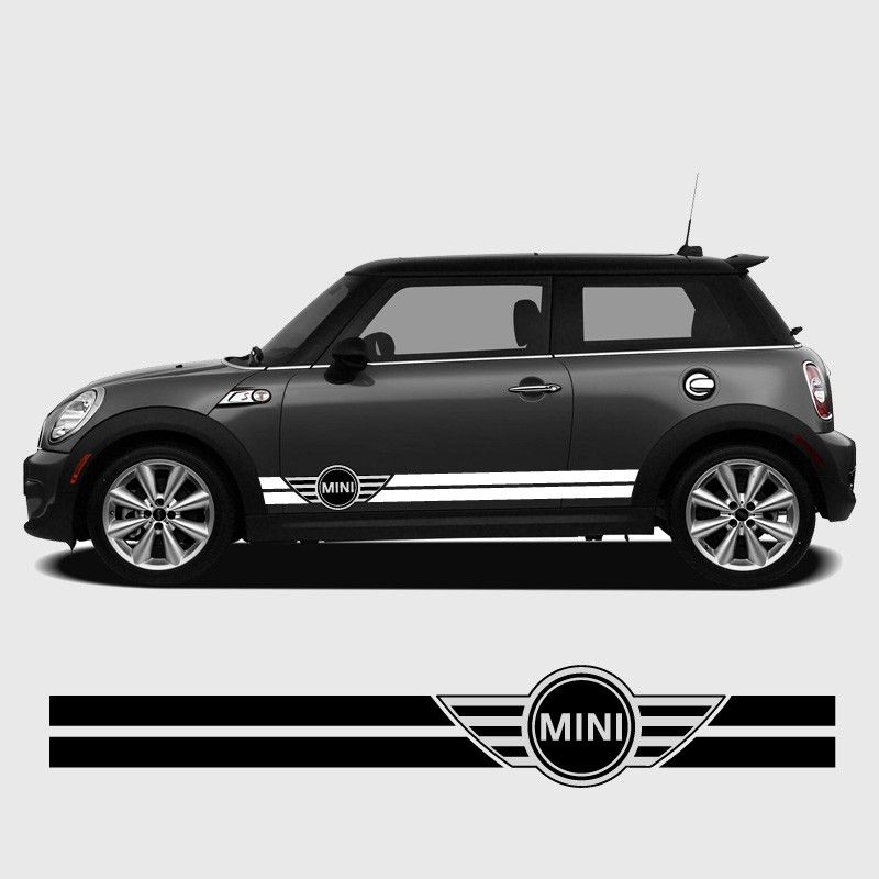 Thin Double strip with logo for Mini's side