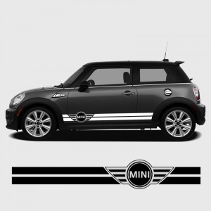 Thin Double strip with logo for Mini's side