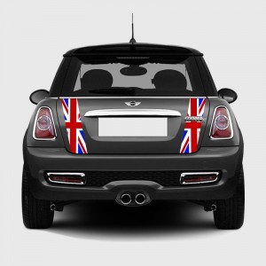 Stickers Mini bande en V drapeau anglais coffre voiture