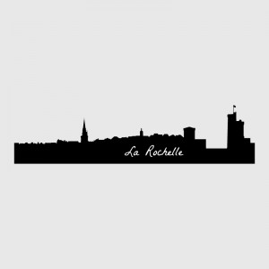 La Rochelle city skyline sticker for car or motorhome decoration