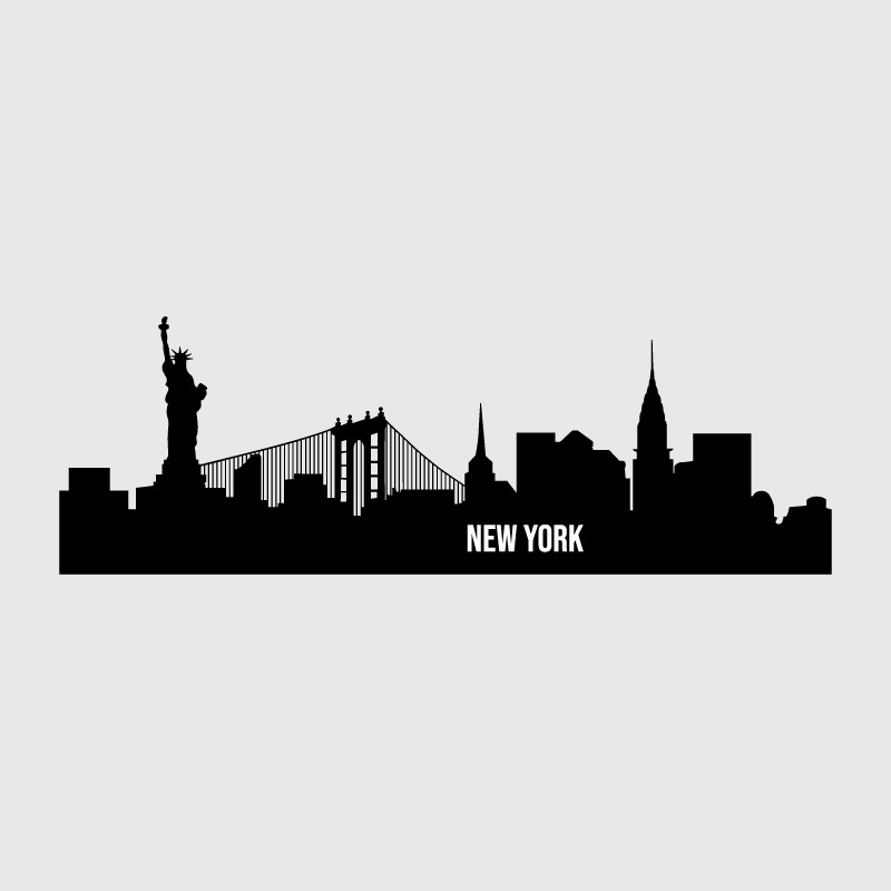 Sticker skyline ville de New York de décoration de voiture ou camping-car