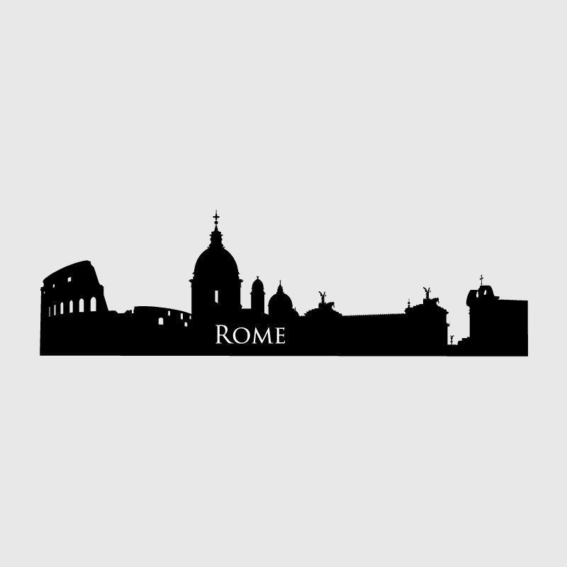 Rome city skyline sticker for car or camper decoration