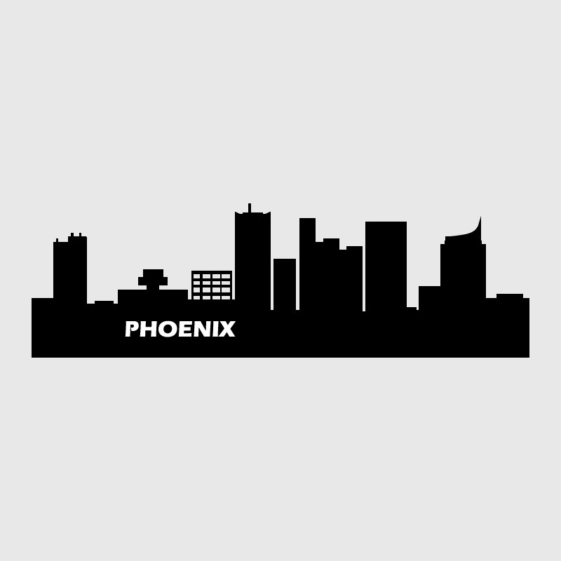 Phoenix city skyline sticker for car or camper decoration