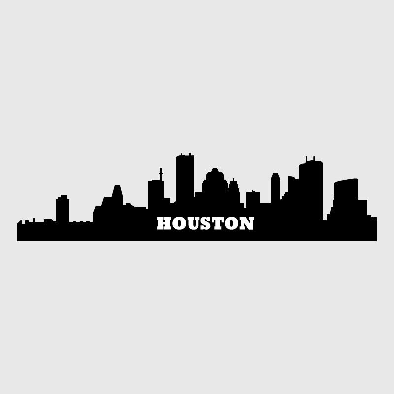 Houston city skyline sticker