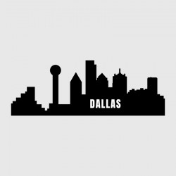 Dallas city skyline sticker