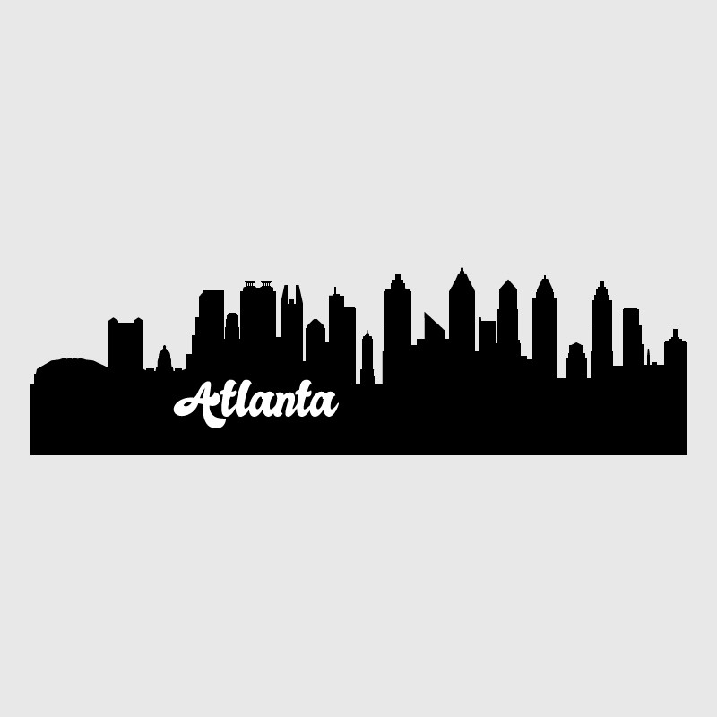 Atlanta city skyline sticker