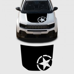 Sticker étoile grunge pour Capot de Jeep Avenger