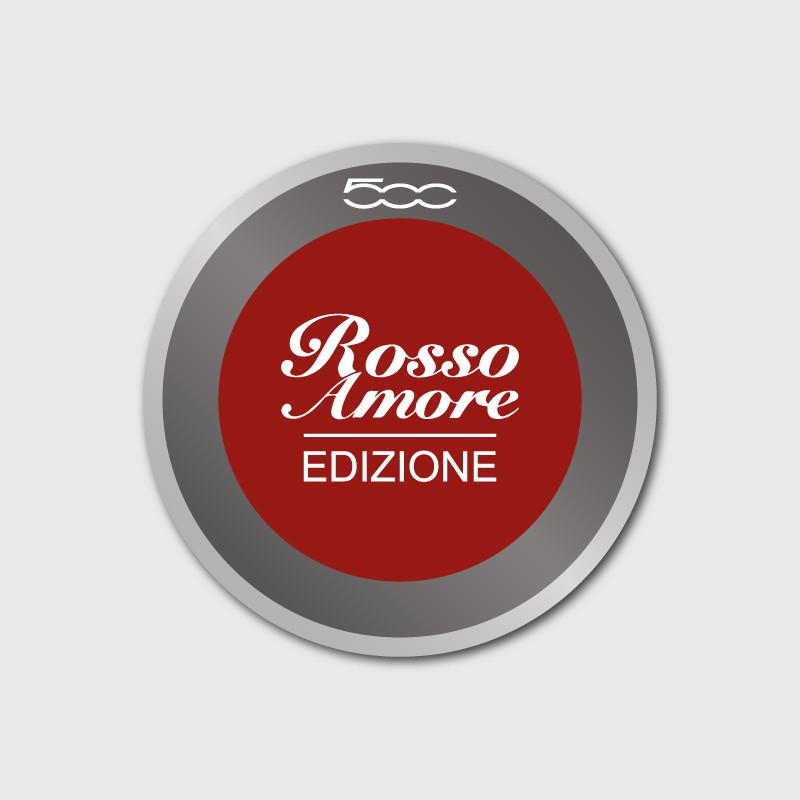Stickers en relief (doming) Rosso Amore Edizione pour Fiat 500 Stickers en relief (doming) Rosso Amore Edizione pour Fiat 500