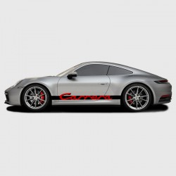Bande adhésive sticker Porsche Carrera logo bicolore