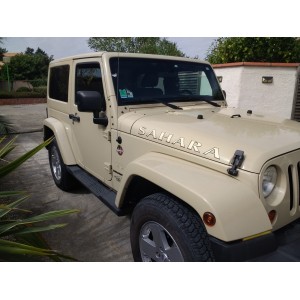 Stickers Sahara Logo Liseret Beige Capot Jeep