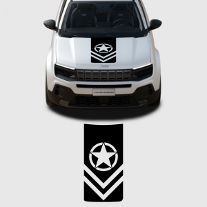 Military star and chevron decal for Jeep Avenger hood