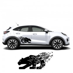 Stickers Puma pixelisé latéraux de Ford Puma
