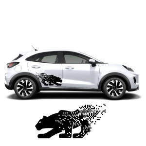 Pixelated Cougar decals for Ford Puma side