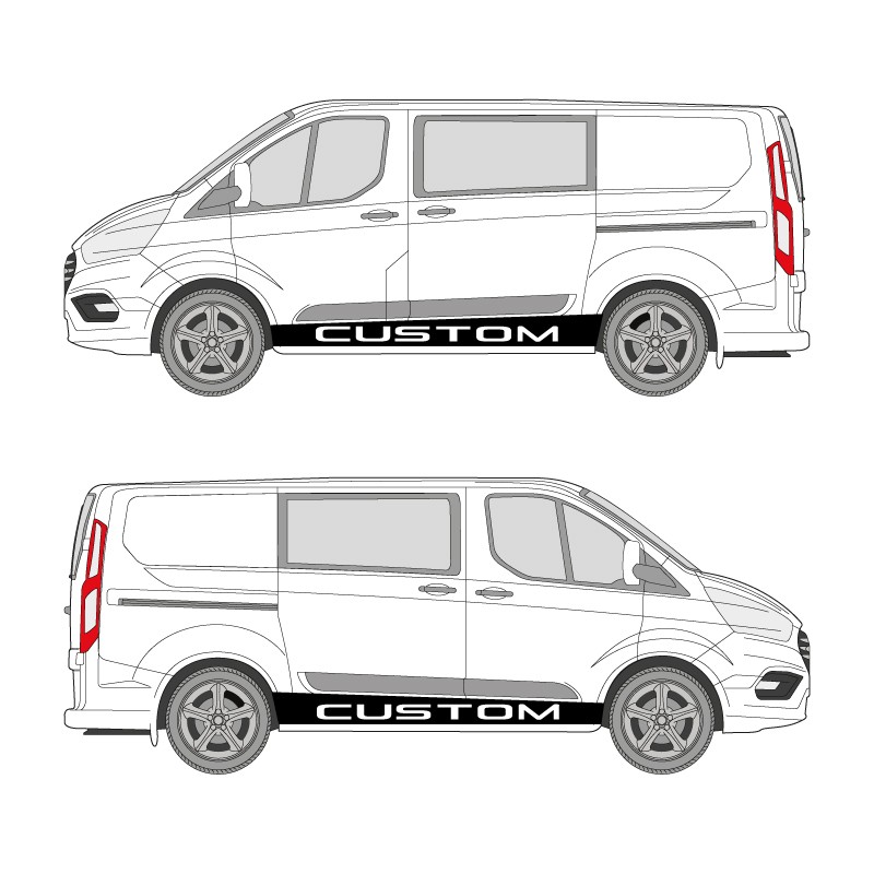 Bandes latérales basses CUSTOM de Ford Transit