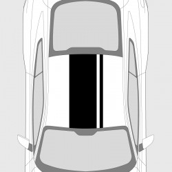 Bande simple un liseré toit de Ford Mustang