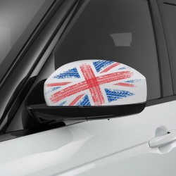 Union Jack Flag with Tire tracks stickers for Range Rover Evoque Mirror