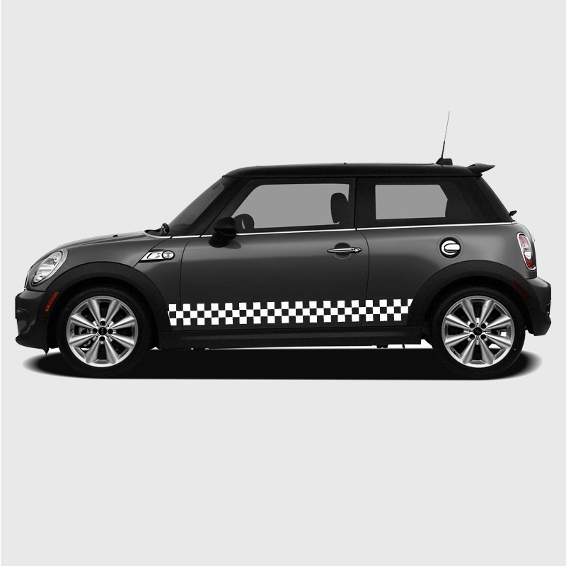 Checkered strip for Mini's side