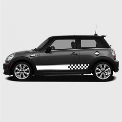 Stripe and checkered band for Mini's side