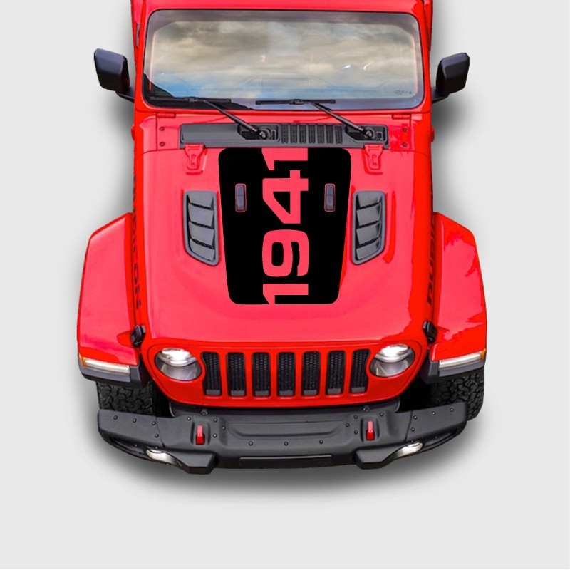 1941 Stickers For Jeep Wrangler Hood