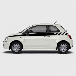 Checkered gradient strip for Fiat 500 side