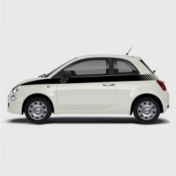 Gradient strip with logo for Fiat 500 side