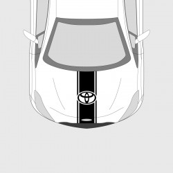Logo strip for Toyota Yaris hood