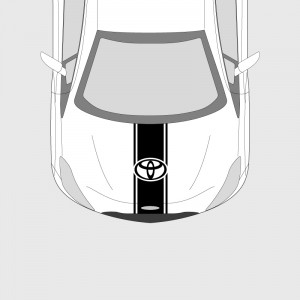 Logo strip for Toyota Yaris hood