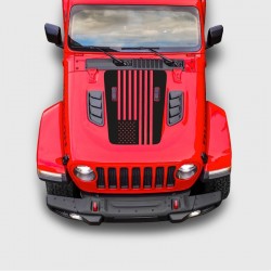 Stickers voiture Jeep Wrangler drapeau américain capot