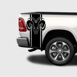 Sticker Bande Logo bélier latéral arrière Dodge RAM