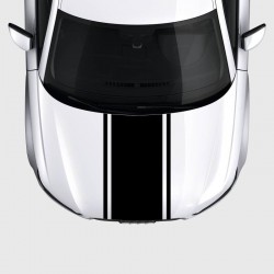 Stickers voiture toit Audi bande simple liseret double capot