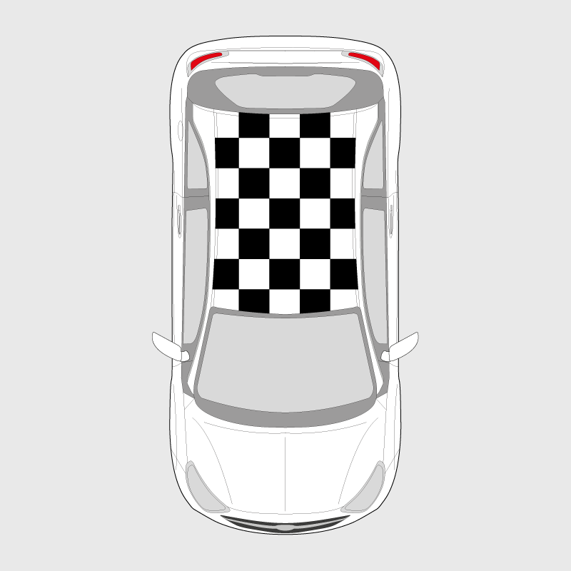 Checkered decal for Opel Adam roof
