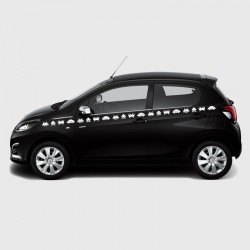 Space Invaders strip for Peugeot 108 side