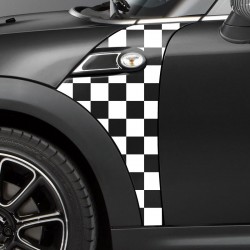 Checkered decal for Mini's A-panel