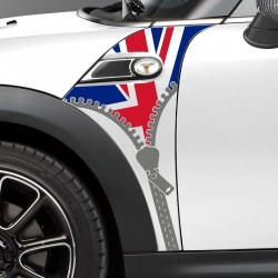 Stickers voiture Ailes Mini motif drapeau anglais fermeture éclair