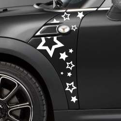 Stickers voiture Ailes Mini motif étoiles ajourées